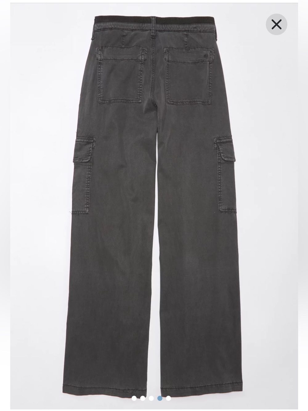 AE Dreamy Drape Stretch Cargo Super High-Waisted Baggy Wide-Leg Pant 4 short - Picture 5 of 6